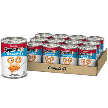 SpaghettiOs Original A to Z s Canned Pasta, Healthy Snack for Kids and Adults, 15.8 OZ Can (Pack of 12)