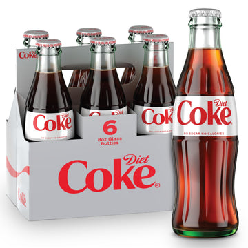 Diet Coke Glass Bottle  8 fl oz  6 Pack (Package May Vary)