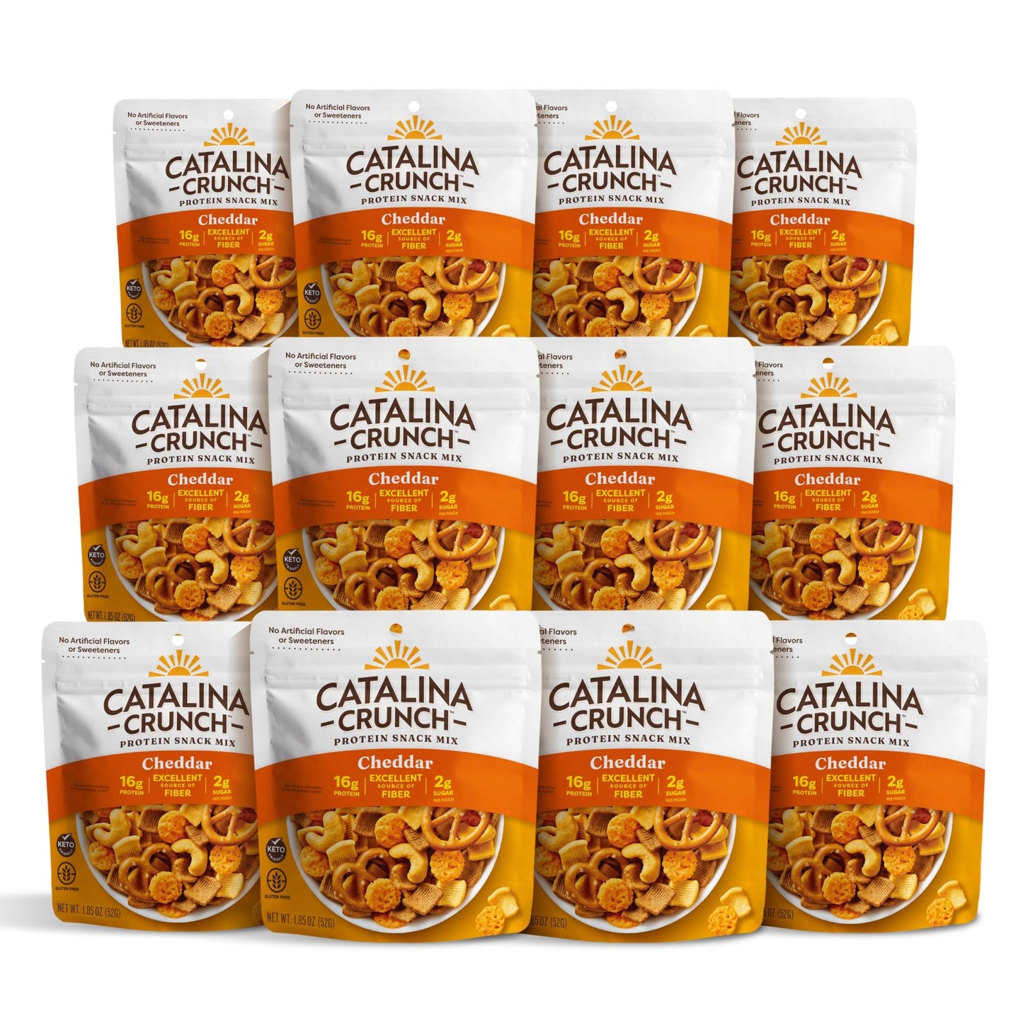 Catalina Crunch Protein Grab & Go Snack Mix with Cheese Crisps | 16g Protein, 2g Sugar per Pouch | Good Source of Fiber, Keto, G