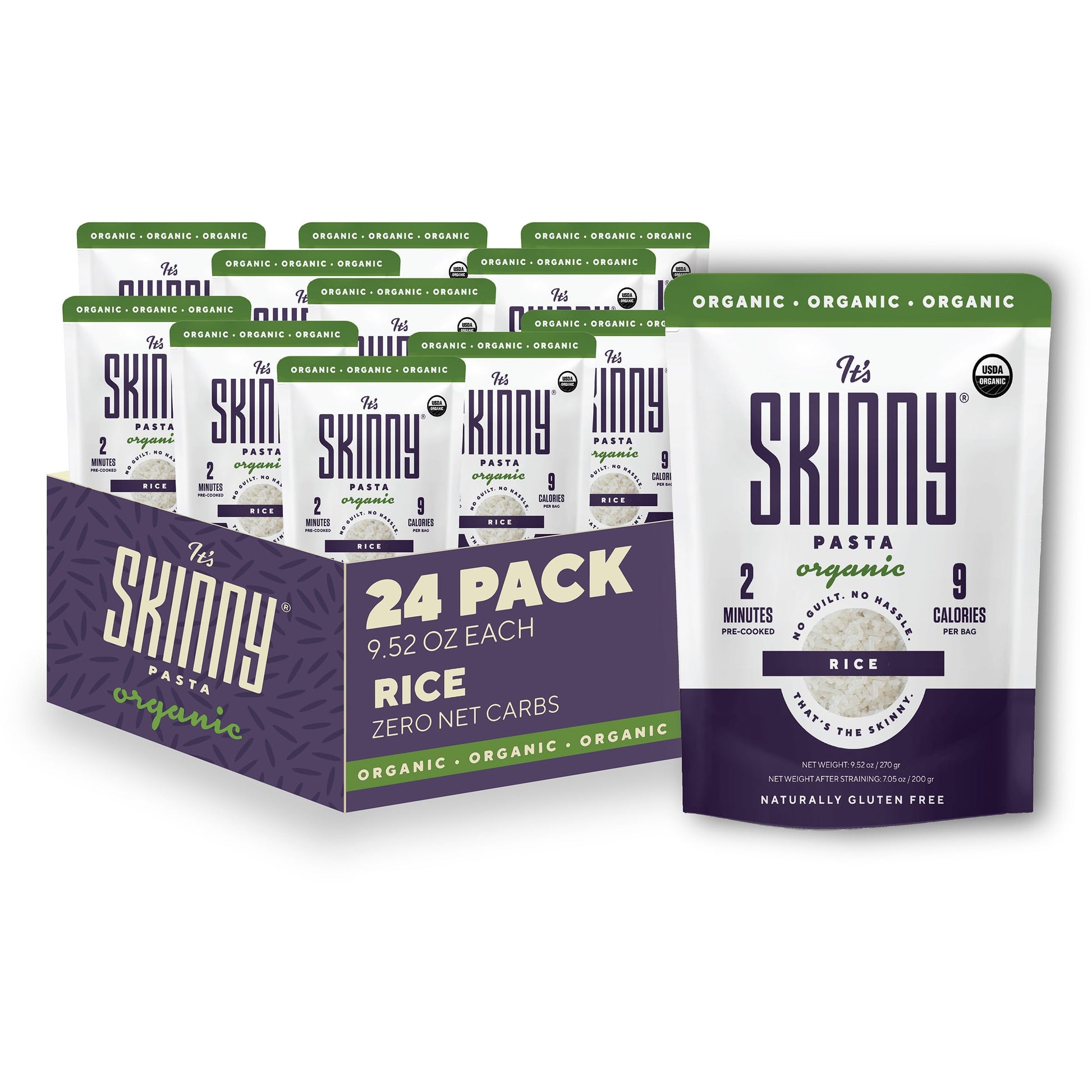 It'S Skinny Organic Orzo Pasta - Rice Shaped Pasta Pre-Cooked Konjac Noodles Pasta, Low Carb & Low Calorie High Fiber, Sugar Fre