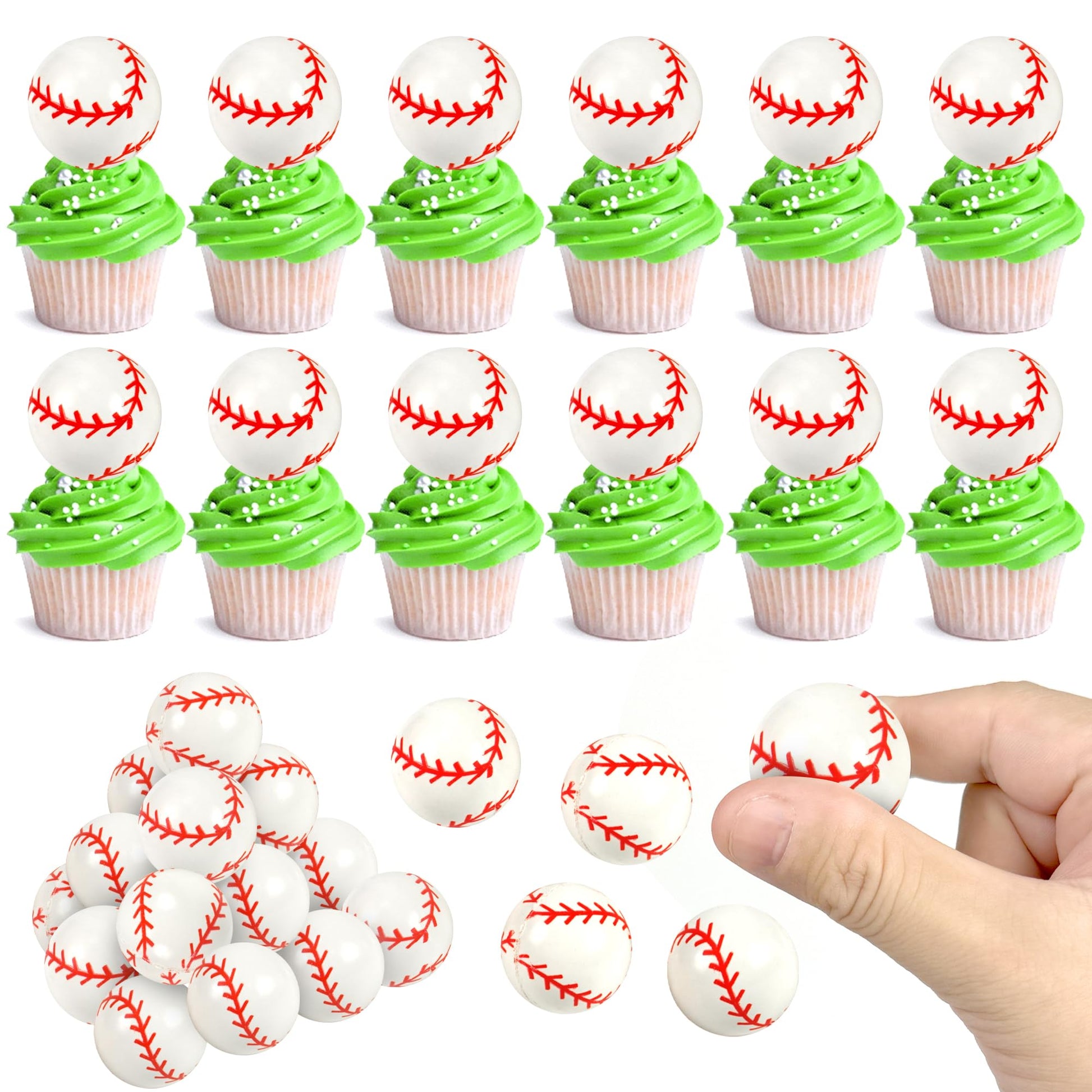 28Pcs Baseball Cake Topper Decorations Mini Cup Cake Decorations For Baseball Theme Birthday (Style 04)