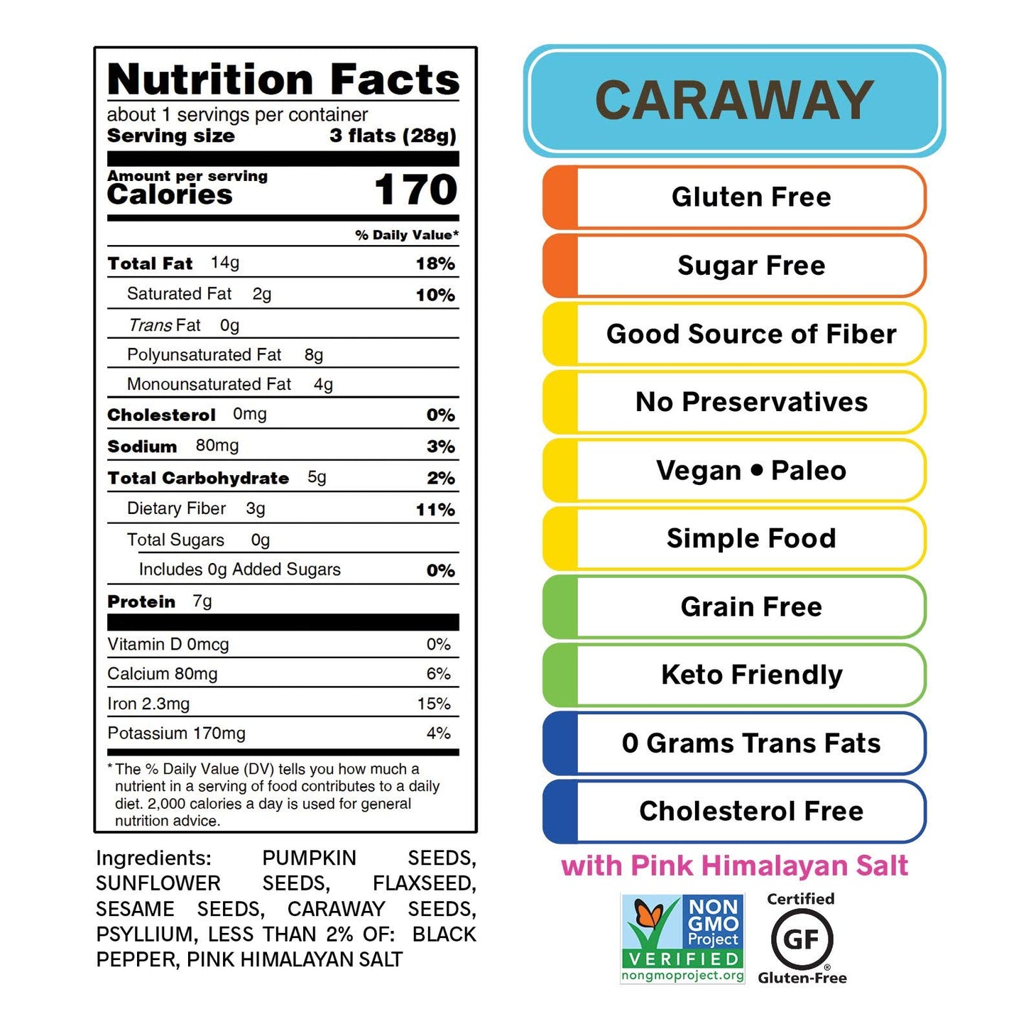 ELLAS FLATS Variety All Seed Savory Crisps - Gluten Free, Vegan, Keto Friendly, 20 Pack, 1 Ounce Each