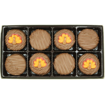 Philadelphia Candies Milk Chocolate Covered OREO Cookies, Thanksgiving Tom Turkey Gift, 8 oz