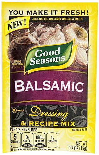 Good Seasons Balsamic Salad Dressing & Recipe Mix, 0.7 oz (Pack of 6) - Perfect for Flavorful Salads and Recipes