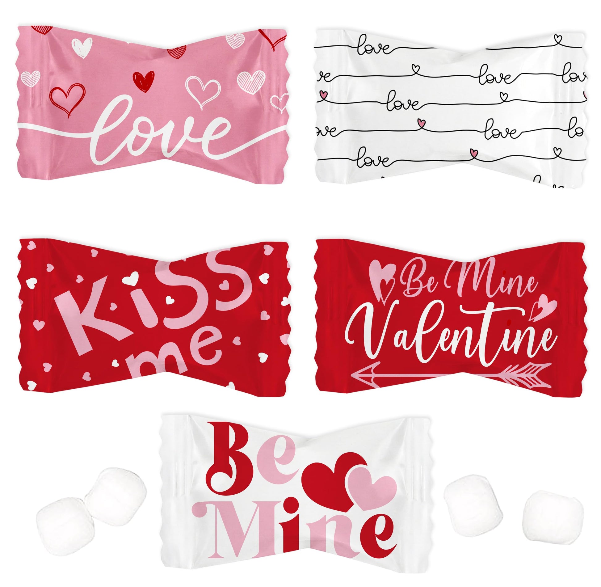 Valentines Day Love Butter Mints Candy Bags 100 Count Valentine Heart Mint Candies 13oz Individually Wrapped Buttercream Treat 
