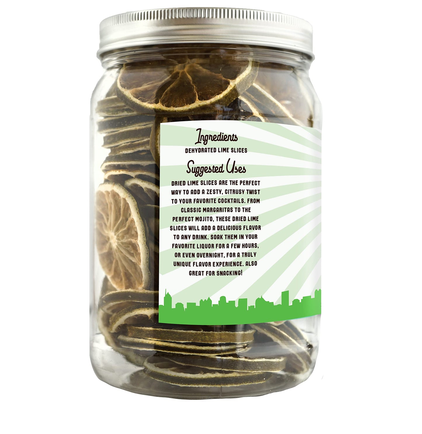 Barrel Roll Bar Essentials Usa Grown Dried Lime Slices For Cocktails | 4 Ounces Of Large Dehydrated Limes | Lime Cocktail Garnish | Dried Fruit For Cocktails & Healthy Snacks | Preservative Free