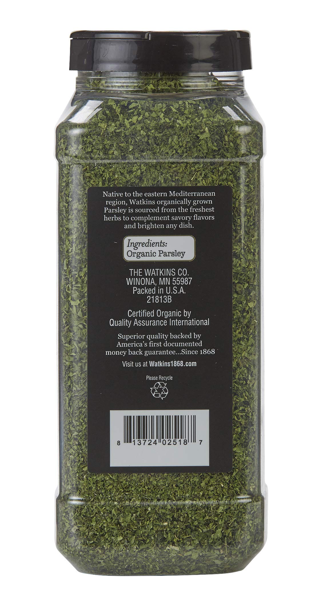 Watkins Gourmet Spice, Organic Parsley, Bulk Food Service Size, 4.7 Oz (Pack Of 1)