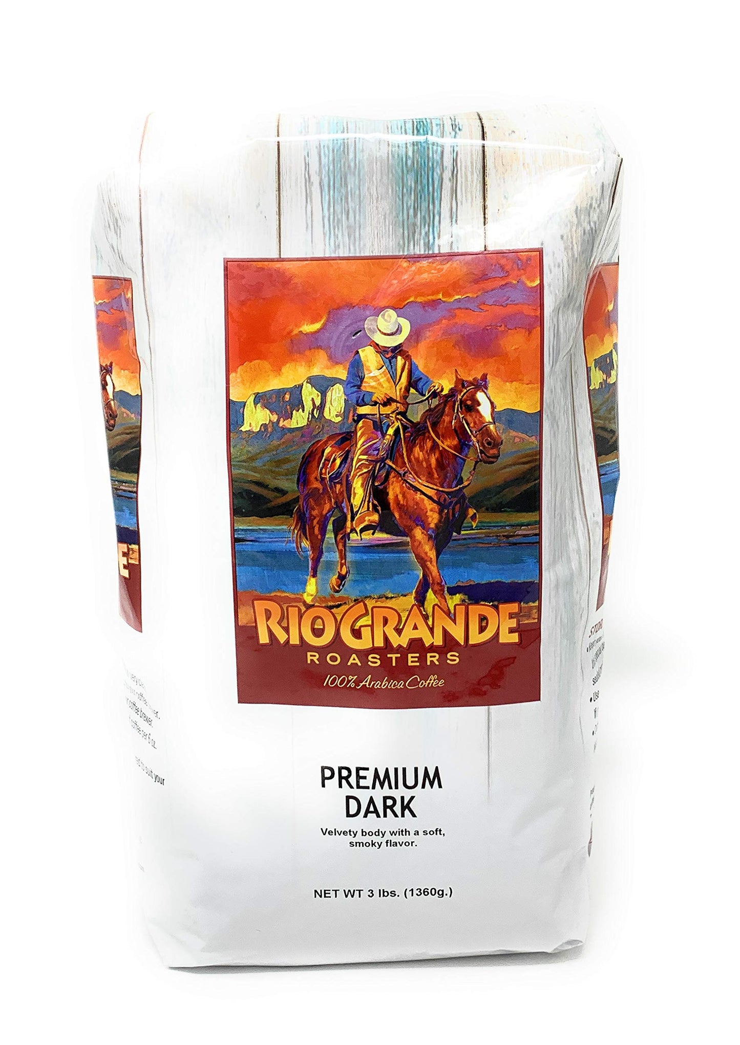 Rio Grande Roasters Premium Dark Whole Bean Coffee, 3 Lb. Bag, 1 Count