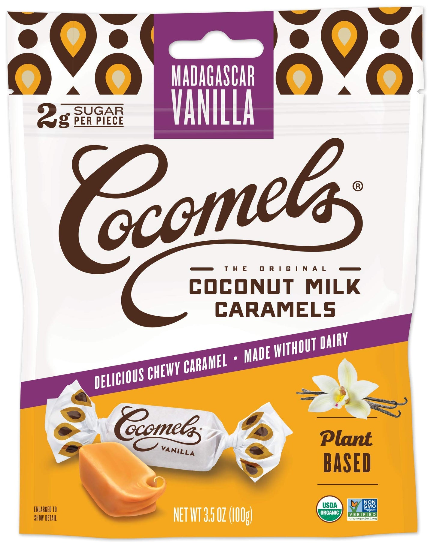 Cocomels Coconut Milk Caramels, Vanilla Flavor, Organic, Dairy Free, Vegan, Gluten Free, Non-Gmo, No High Fructose Corn Syrup, K