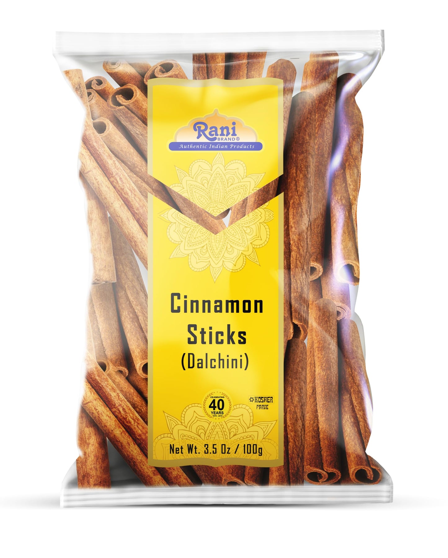 Rani Cinnamon Sticks 3.5Oz (100G) ~ 11-13 Sticks 3 Inches In Length Cassia Round ~ All Natural | Vegan | No Colors | Gluten Friendly | Non-Gmo