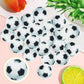 48 Pcs Edible Soccer Ball Cupcake Toppers Wafer Paper Soccer Cupcake Picks Edible Football Cupcake Decorations For Sports Soccer