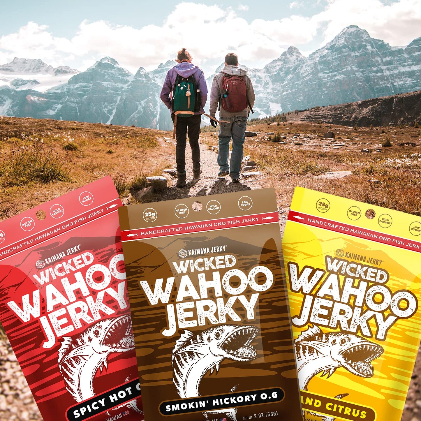 Smokin Hickory O.G Wahoo Ono Fish Jerky - Organic, Gourmet Smoked Fish Strips, Rich In Omega-3 & Protein, Low-Calorie, Low Sodium & Sugar - Smoky Umami Flavor - 2Oz Bag