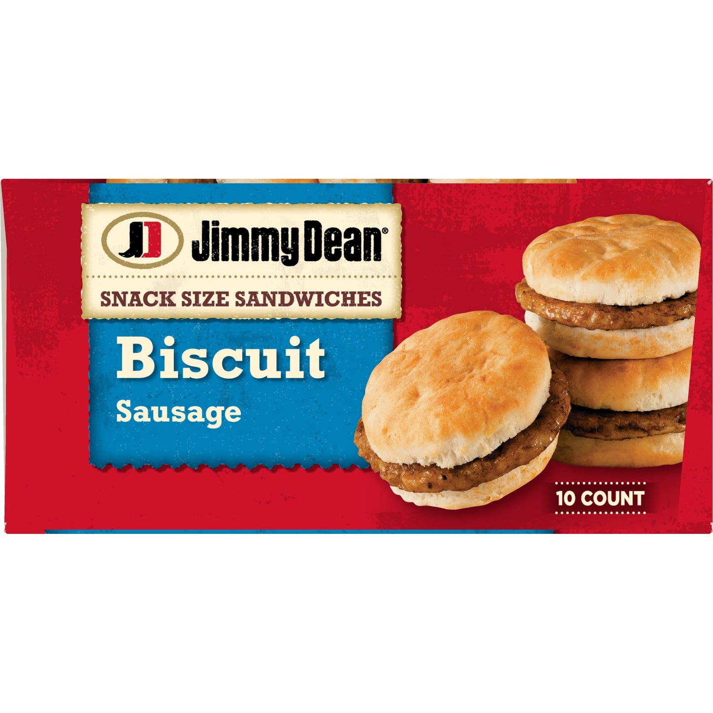 Jimmy Dean Sausage Biscuit Snack Size Sandwiches, 17 Oz, 10 Ct (Frozen)