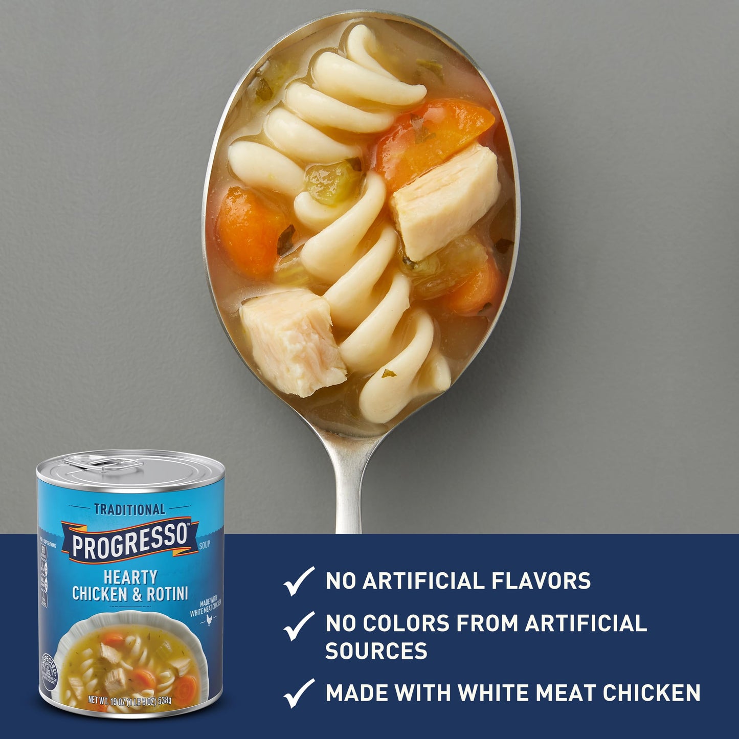 Progresso Traditional, Hearty Chicken & Rotini Canned Soup, 19 oz.