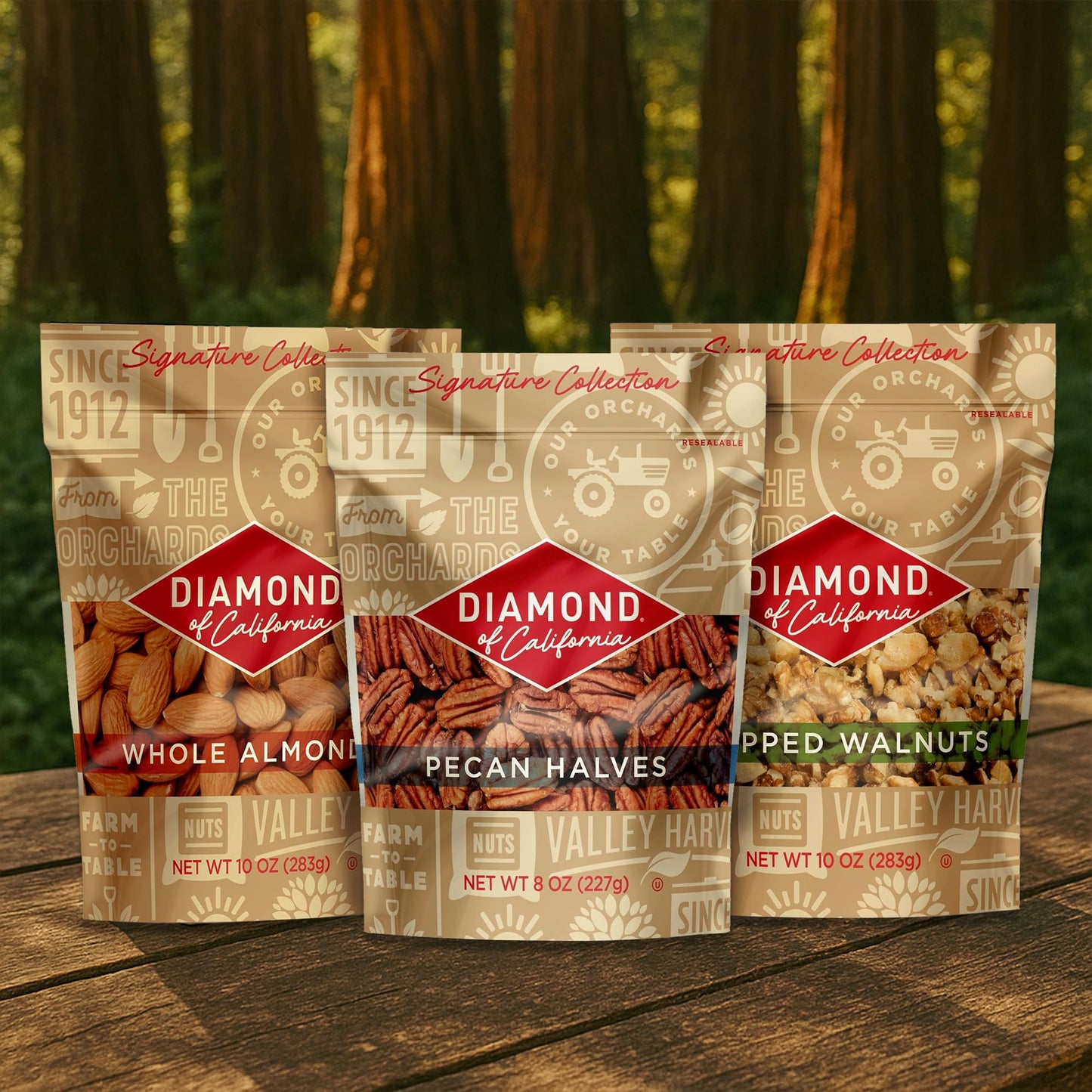 Diamond of California Signature Collection Raw Pecan Halves and Pieces  Shelled Pecans for Wholesome Snacking or Topping Your Favorite Dishes  8 oz.