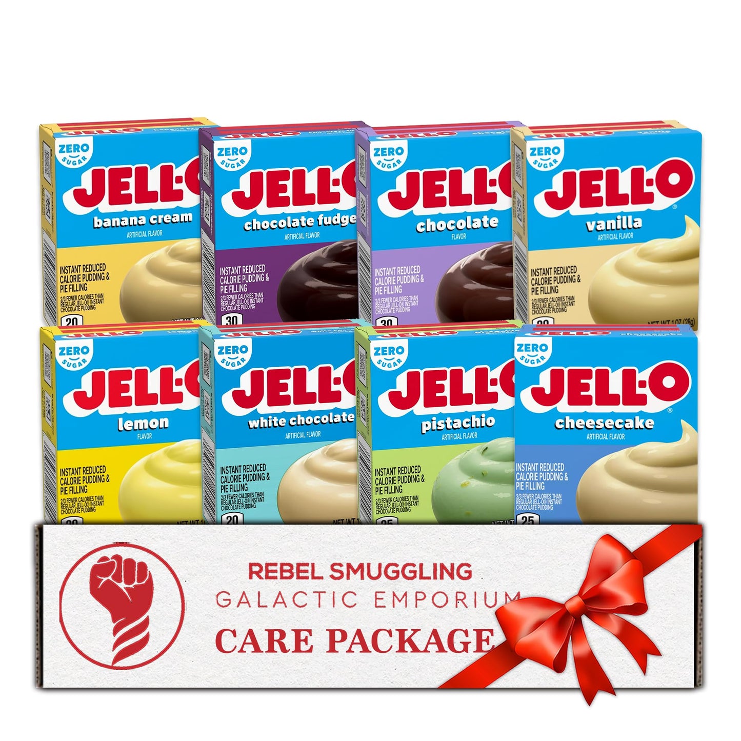 Rebel Smuggling Sugar Free Pudding Mix Variety Pack - 8 Flavors, 8-Pack