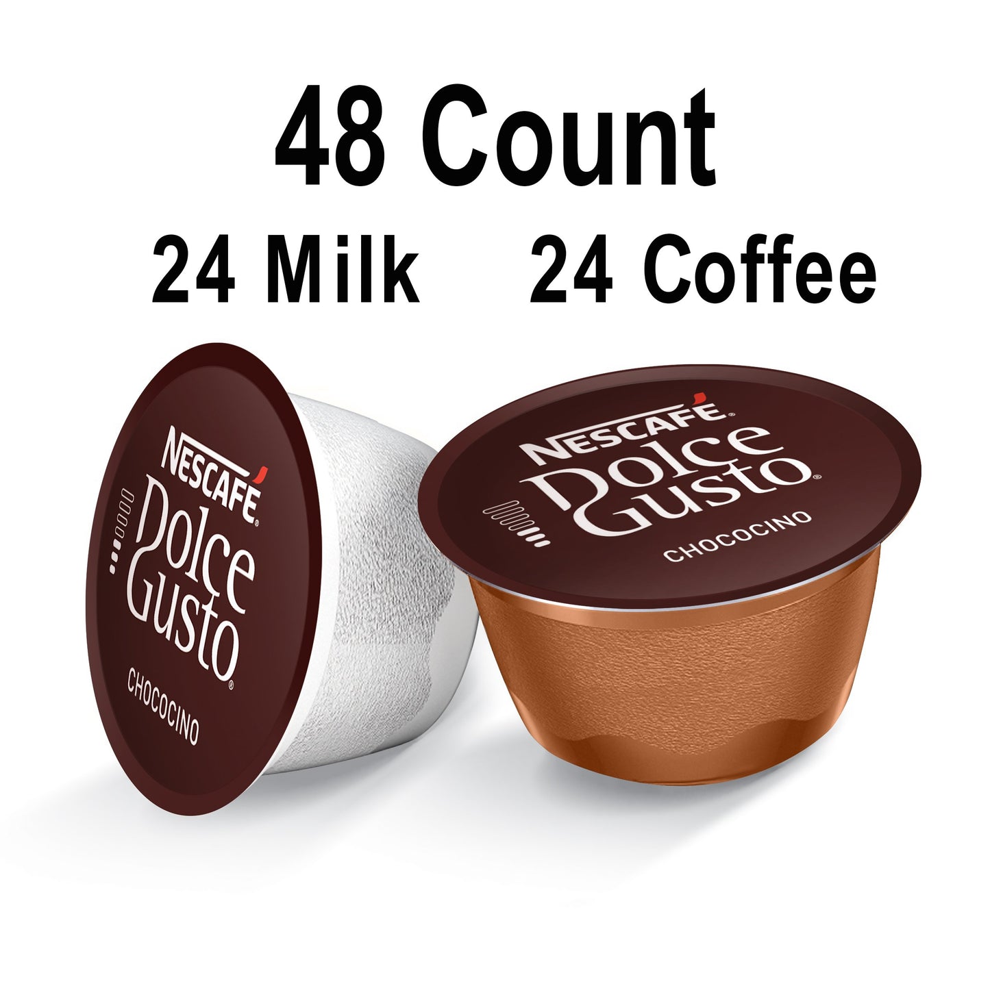 NESCAFÉ Dolce Gusto Coffee compact pieces Chococino, 48 Single Serve Pods, Makes 24 Specialty Cups
