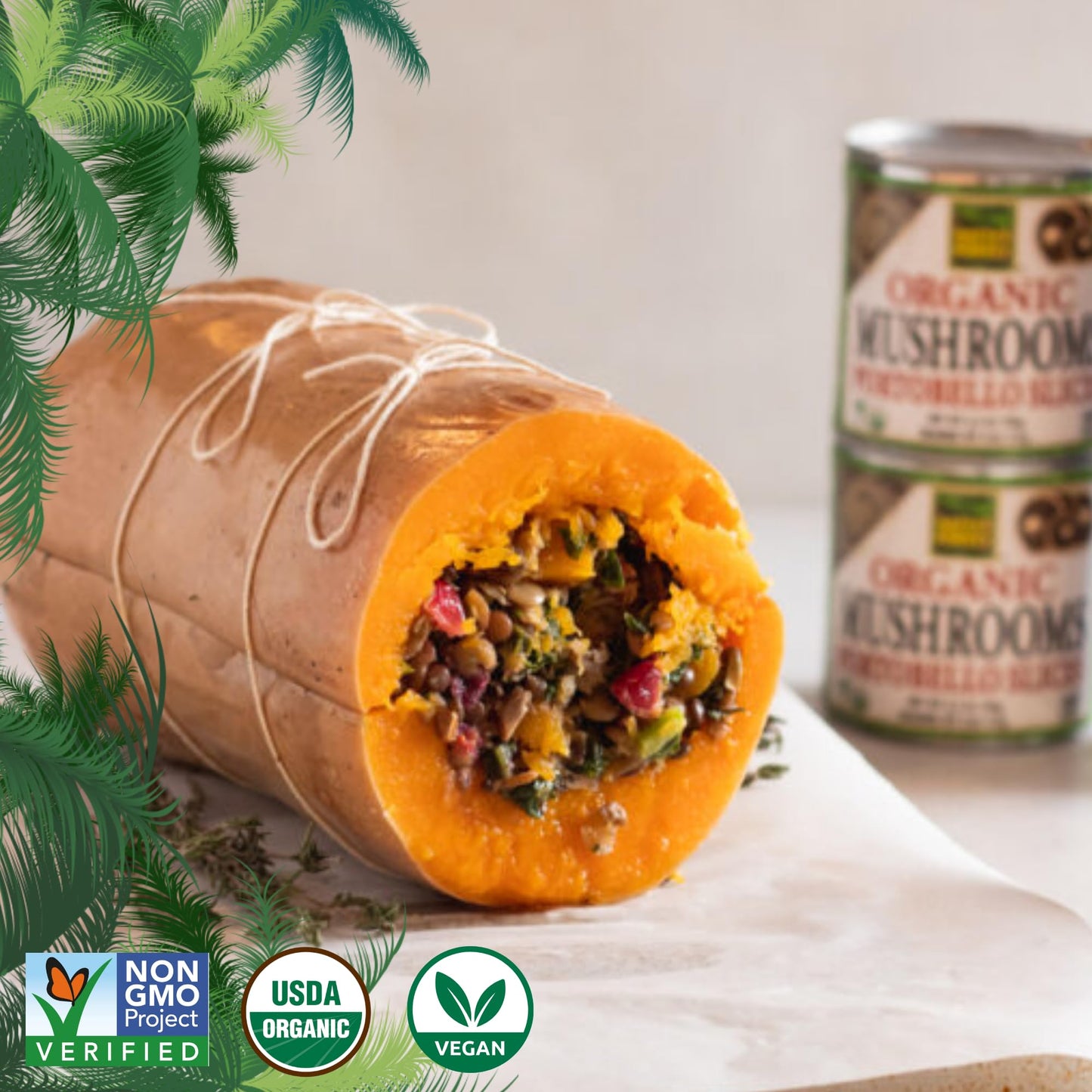 Native Forest Organic Portobello Mushroom Slices  Canned Mushrooms, Low Calories & Fat, Non-GMO Project Verified, USDA Organic