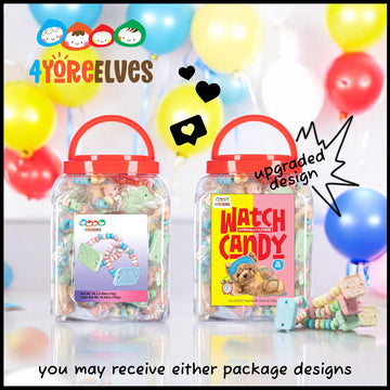 50 Candy Bracelet Watches Individually Wrapped, Taste Nostalgia With Our Playful And Delicious Candy Jewelry, Perfect For Party