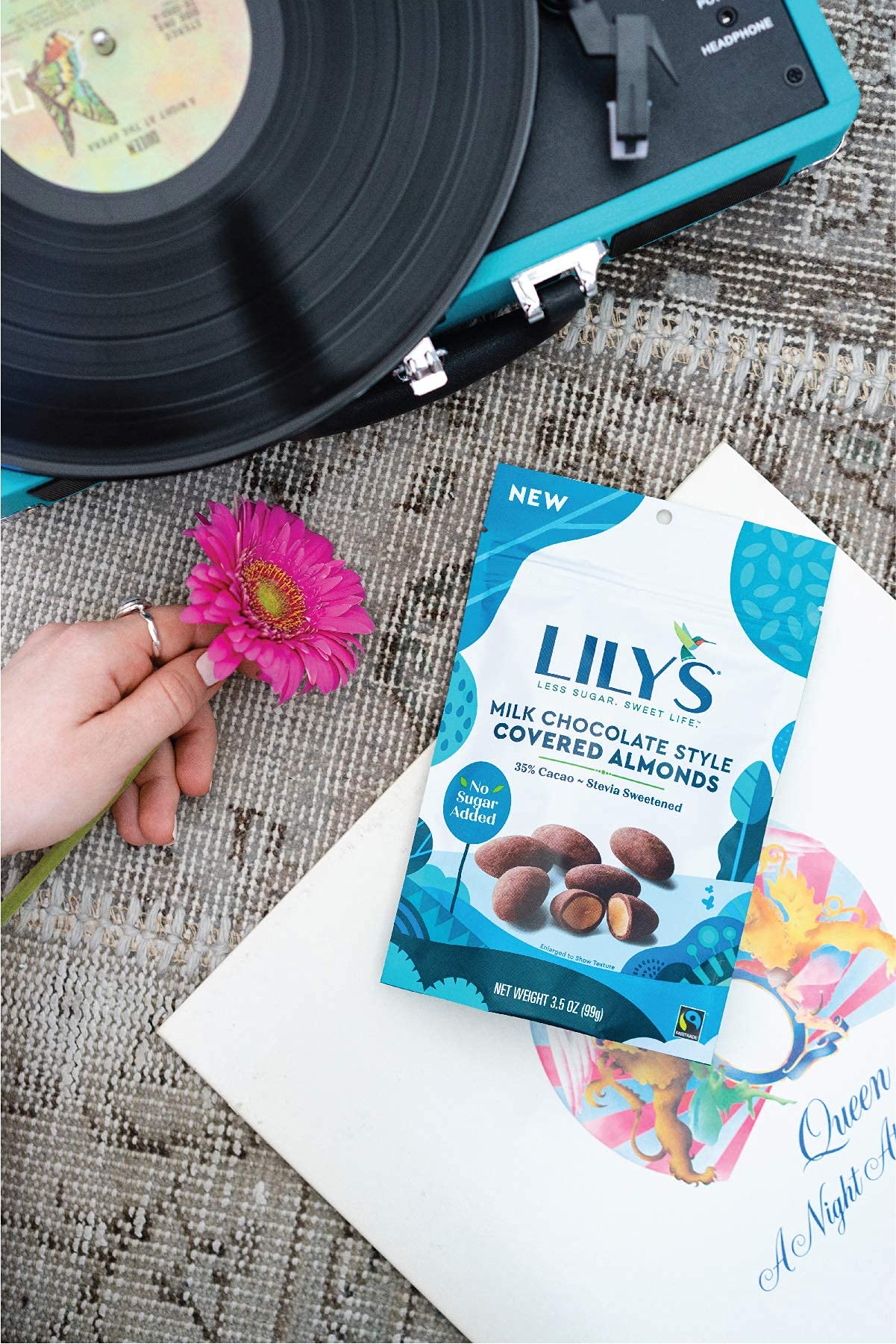 Lily'S Milk Chocolate Style Covered Almonds, Stevia Sweetened, No Added Sugar, Low-Carb, Keto-Friendly, Gluten-Free & Non-Gmo, 3