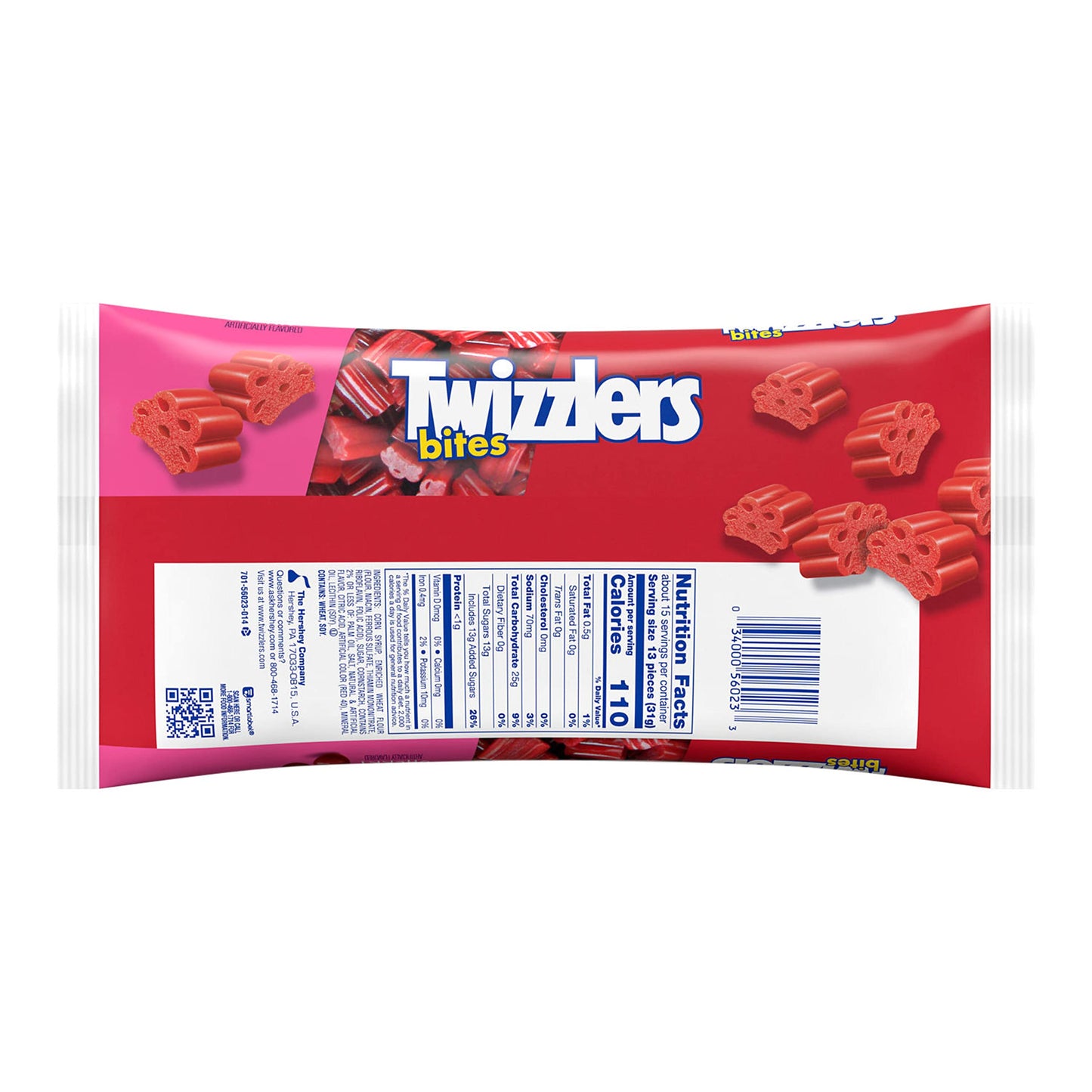 Twizzlers Bites Cherry Flavored Licorice Style, Candy Bag, 16 Oz