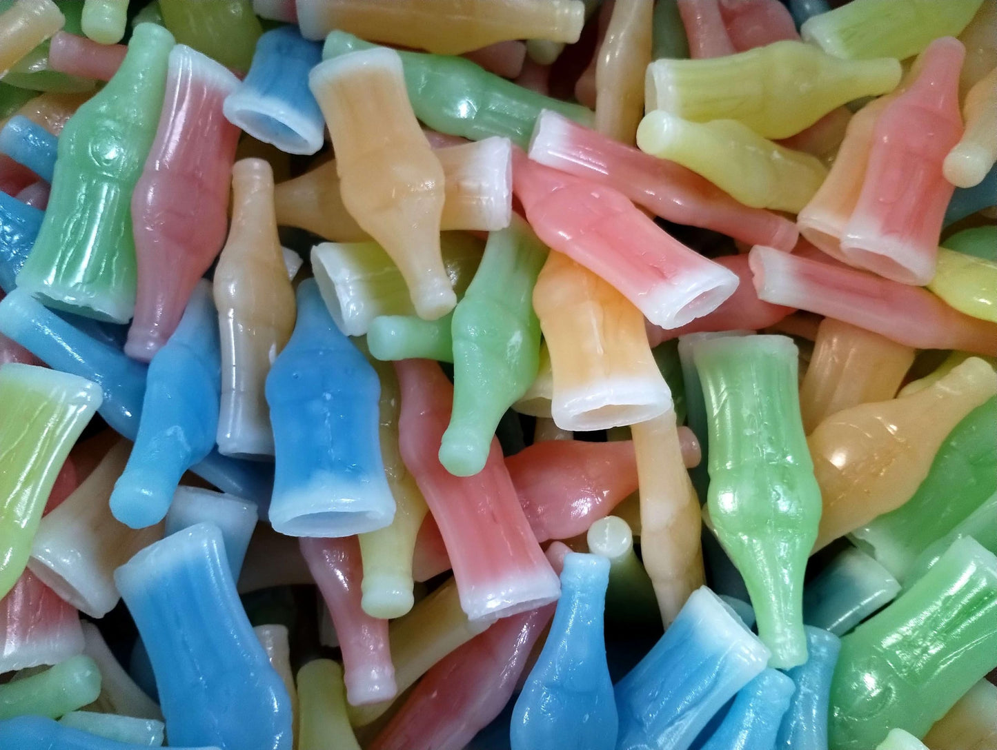 Wax Bottles - Nostalgic Retro Assorted Fruity Liquid Inside Chewy Wax Bottles 1 lb in a Resealable Bag