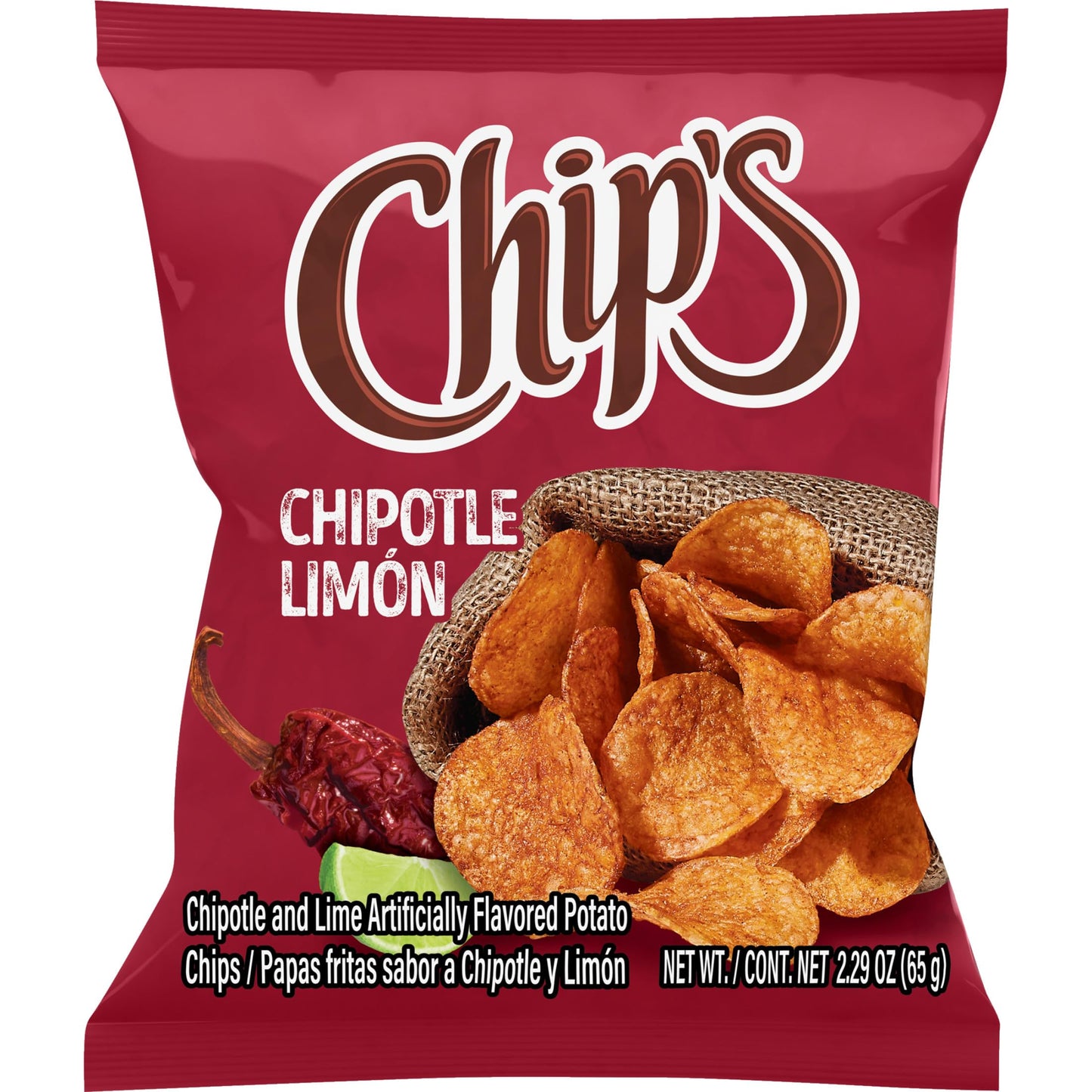 Chips Chipotle Lim  n Potato Chips, Spicy & Tangy Mexican-Style Snack, 2.29 oz Snack Size Bag