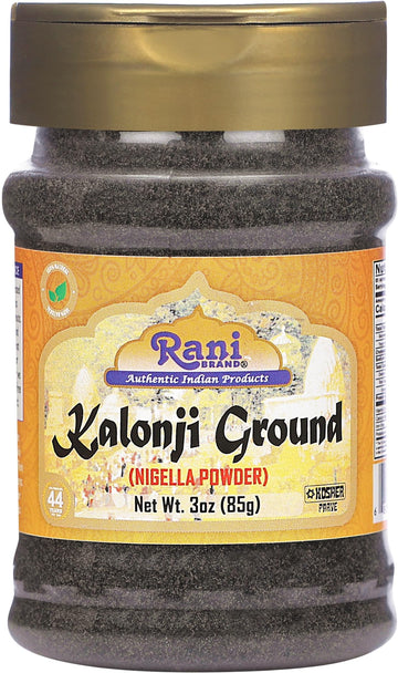 Rani Kalonji (Black Seed, Nigella Sativa, Black Cumin) Ground, Powder 3oz (85g) PET Jar ~ All Natural | Gluten Friendly | NON-GM