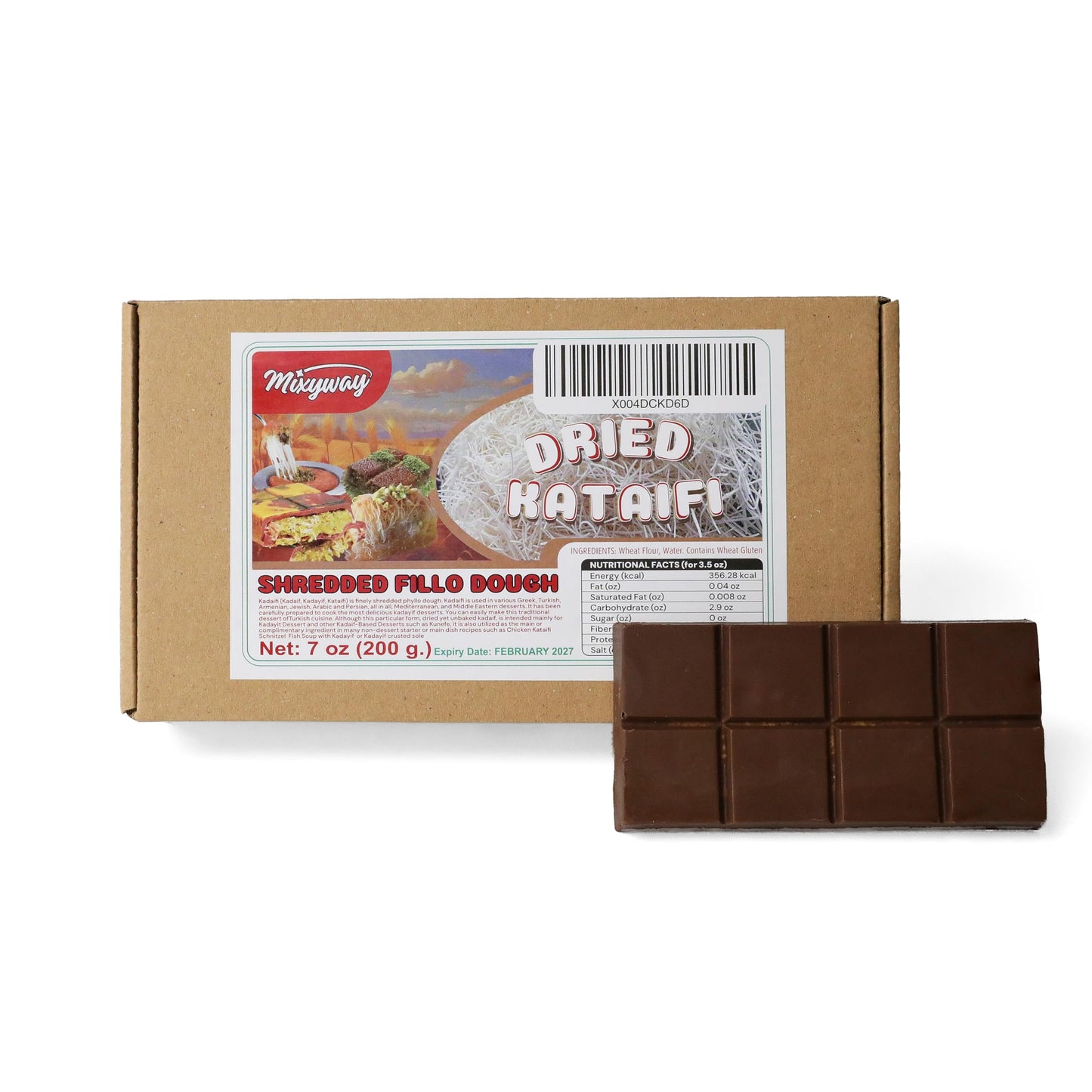 Kataifi Shredded Fillo Dough 7 Oz (200 G.) For Dubai Chocolate Bar Pistachio, Kadayif For Knafeh Pistachio Chocolate Bar Pastry