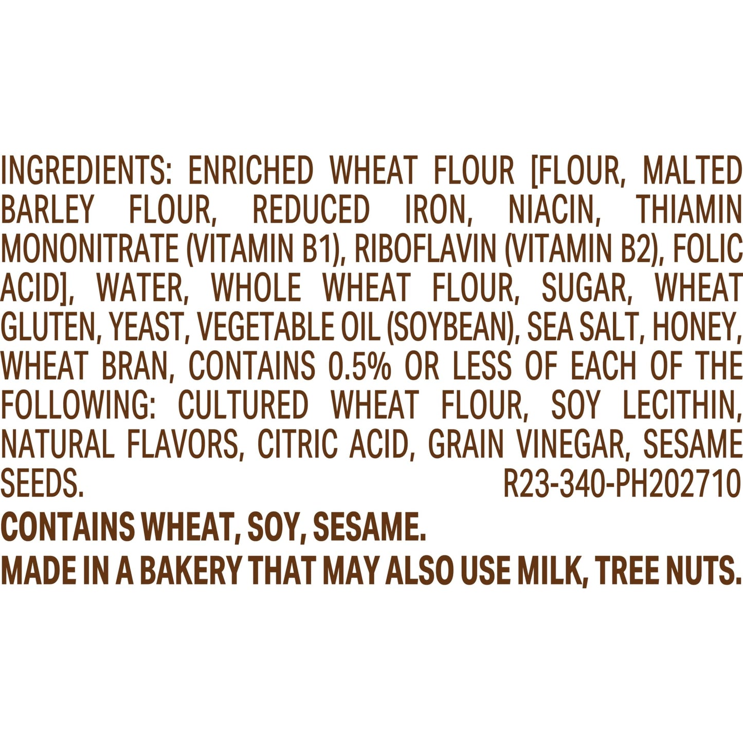 Sara Lee Artesano Golden Wheat Artisan Style Bread, 20 Oz Loaf of Wheat Bread Without Artificial Preservatives
