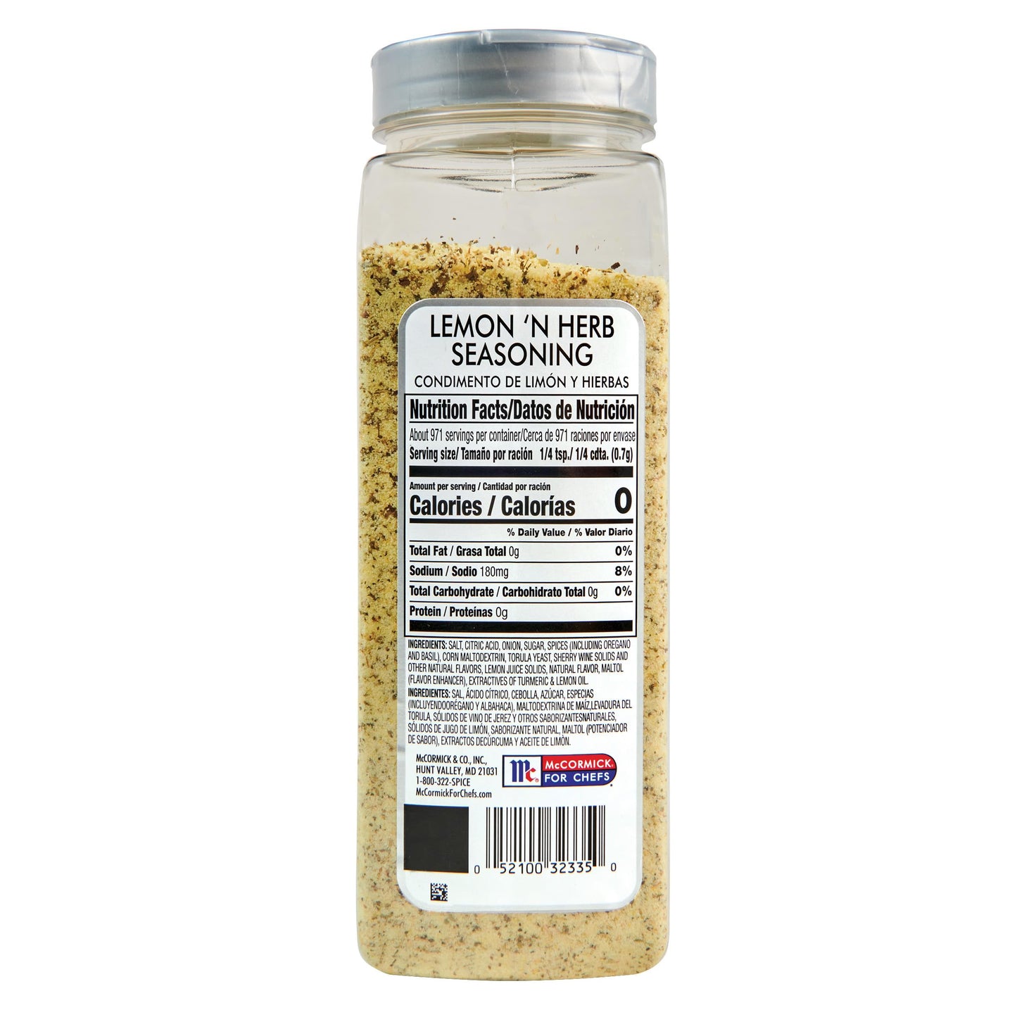 McCormick Culinary Lemon N Herb Seasoning, 24 oz, Yellow Color, Model 052100323350