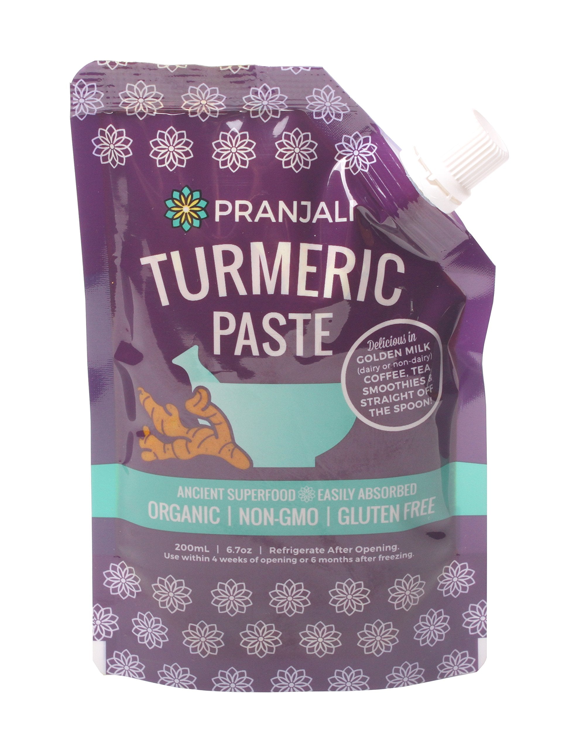 Pranjali Turmeric Paste (Golden Paste), Organic, Non-Gmo, Gluten-Free, 6.7 Ounces
