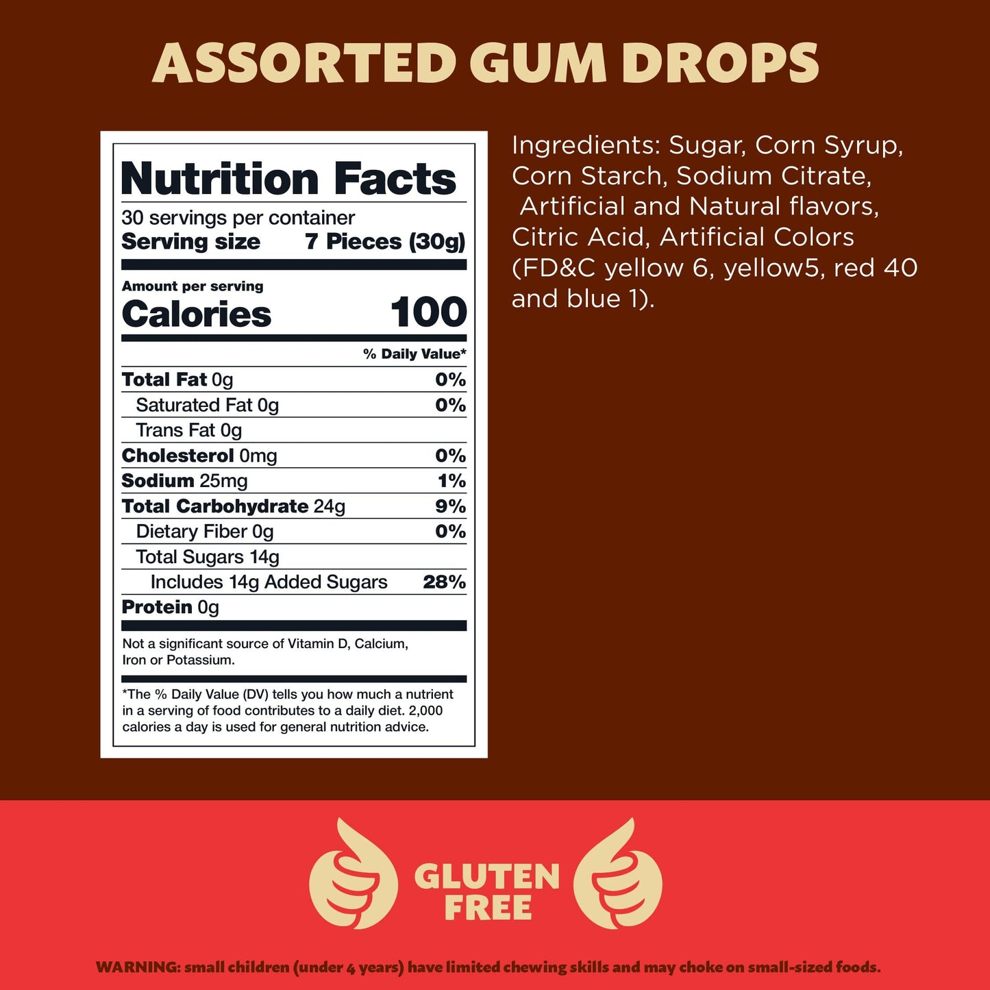 Gum Drops Candy, Assorted Fruit Flavors, 2-Pound Bag