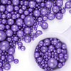 Purple Pearl Sprinkles for Cake Decorating, 6 Sizes Mix 4.6 oz Edible Pearls Sugar Sprinkles for Baking Cupcake Cookies