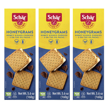 Schar - Honeygrams - Certified Gluten Free - No GMOs, Lactose, Wheat or Preservatives - (5.6 oz) 3 Pack