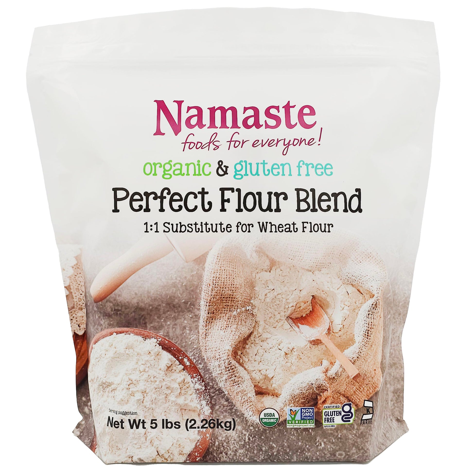 Namaste Foods Organic Perfect Flour Blend, Gluten, 5 Lb