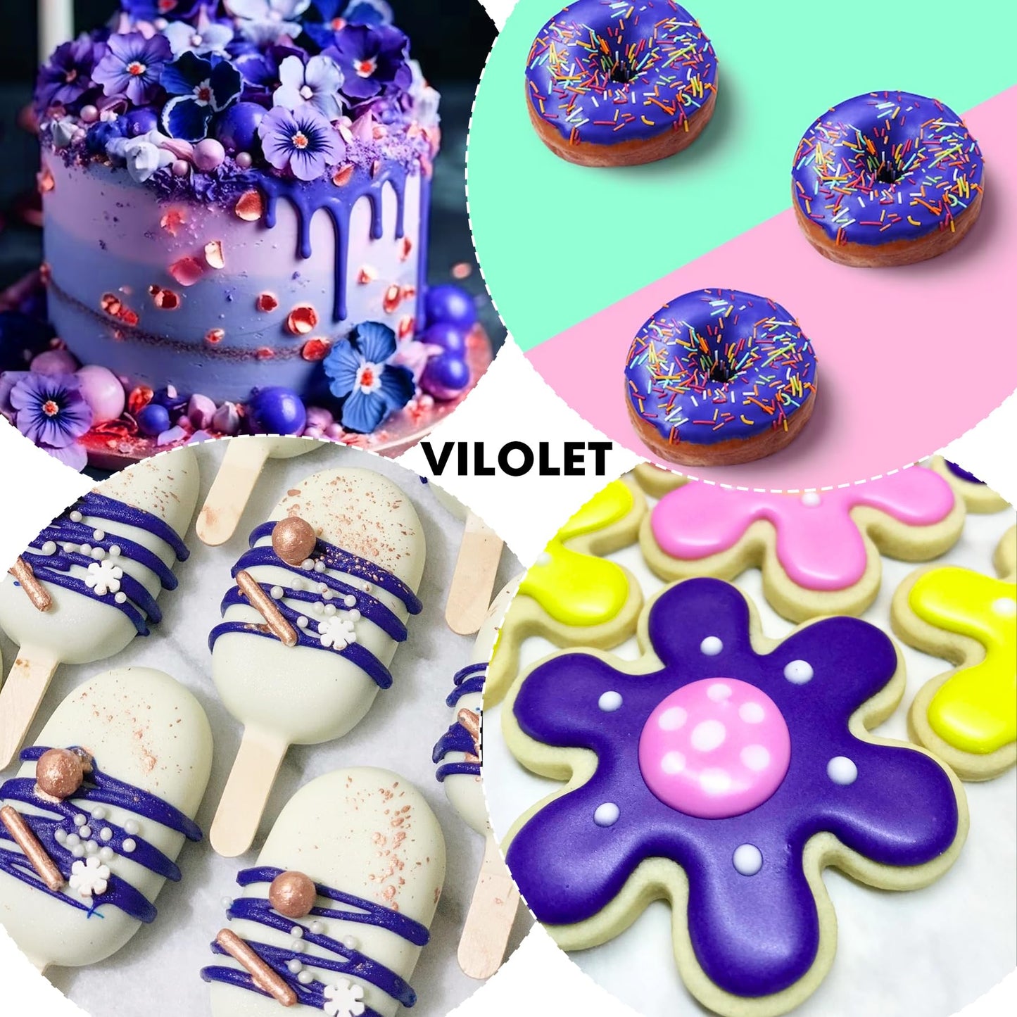 YumCraft Oil Based Food Coloring for Chocolate, Violet, 3 Fl Oz - Vibrant Color for Baking, Candy Melts, Buttercream, Frosting