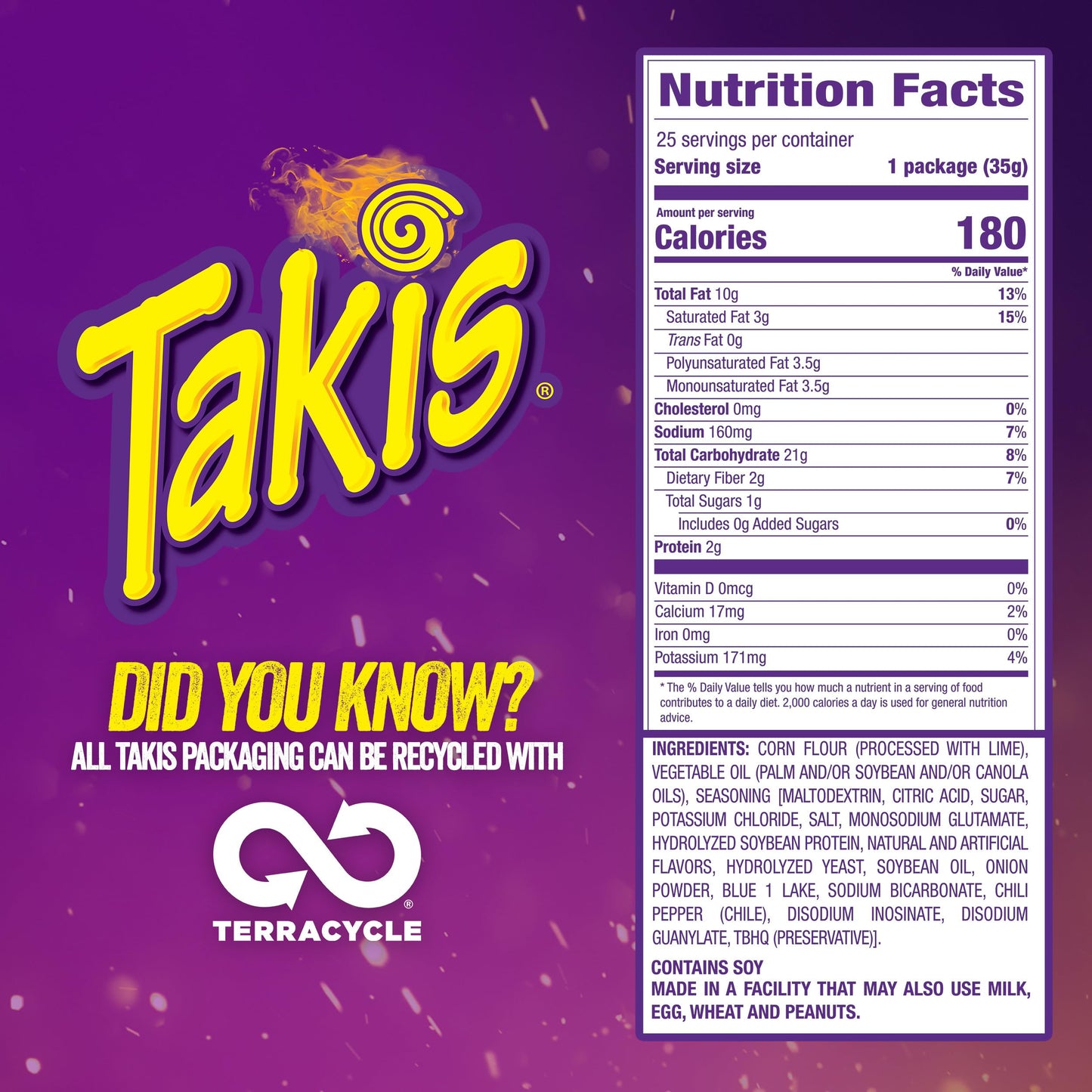 Takis Blue Heat Mini 25 Pc / 1.23 Oz Bite Size Multipack, Hot Chili Pepper Flavored Extreme Spicy Rolled Tortilla Chips