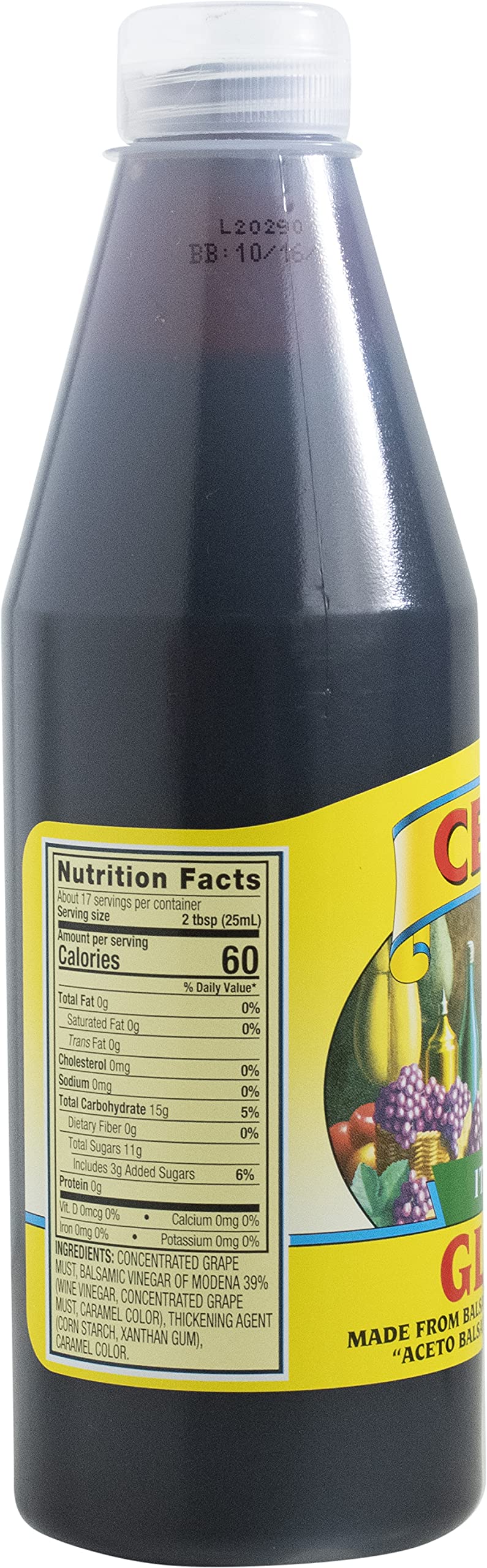 Cento Italian Balsamic Glaze  13.8 Oz  Balsamic Vinegar of Modena  Made in Italy