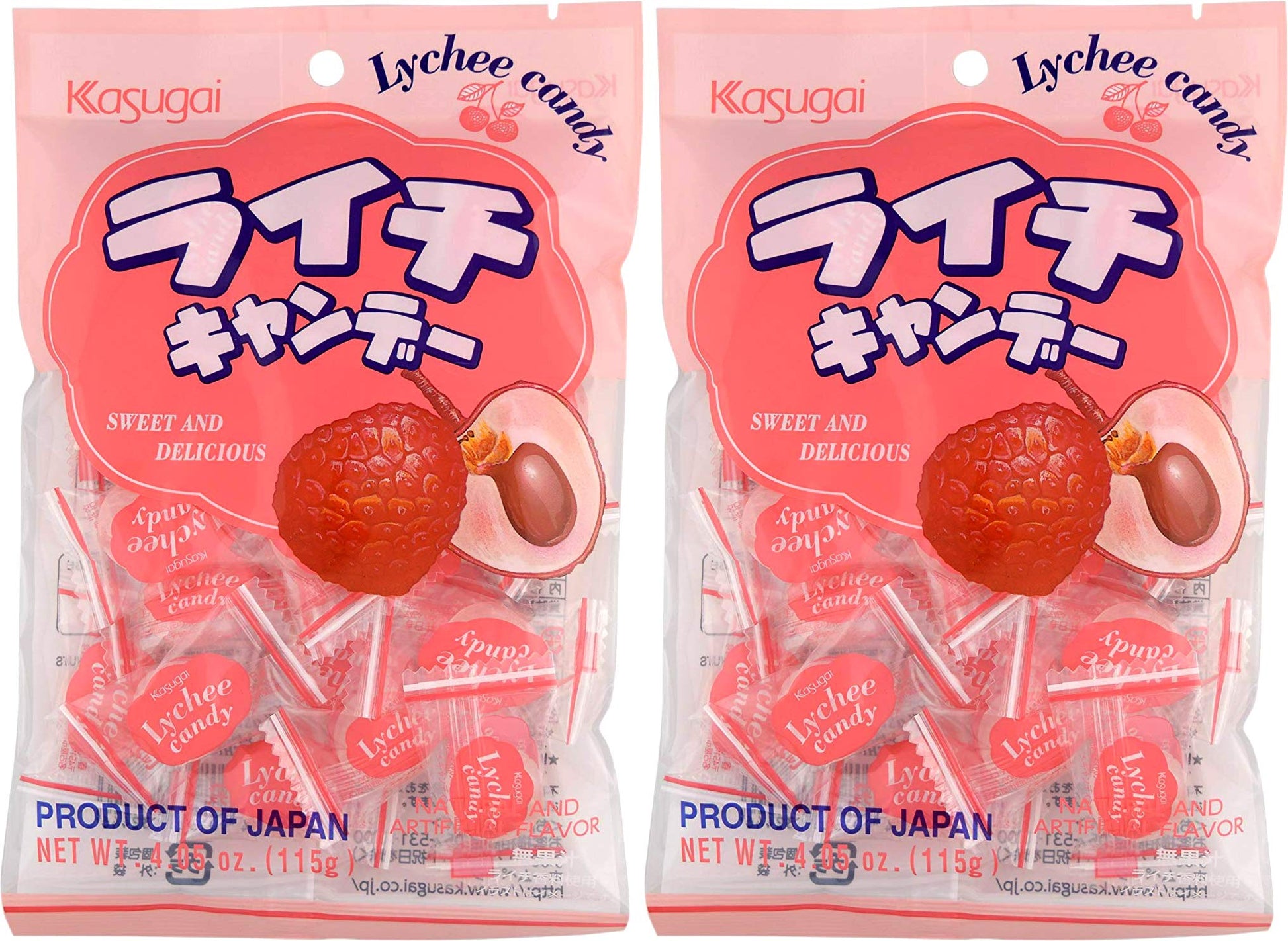 Kasugai Lychee Candy 4.05Oz (2 Pack)