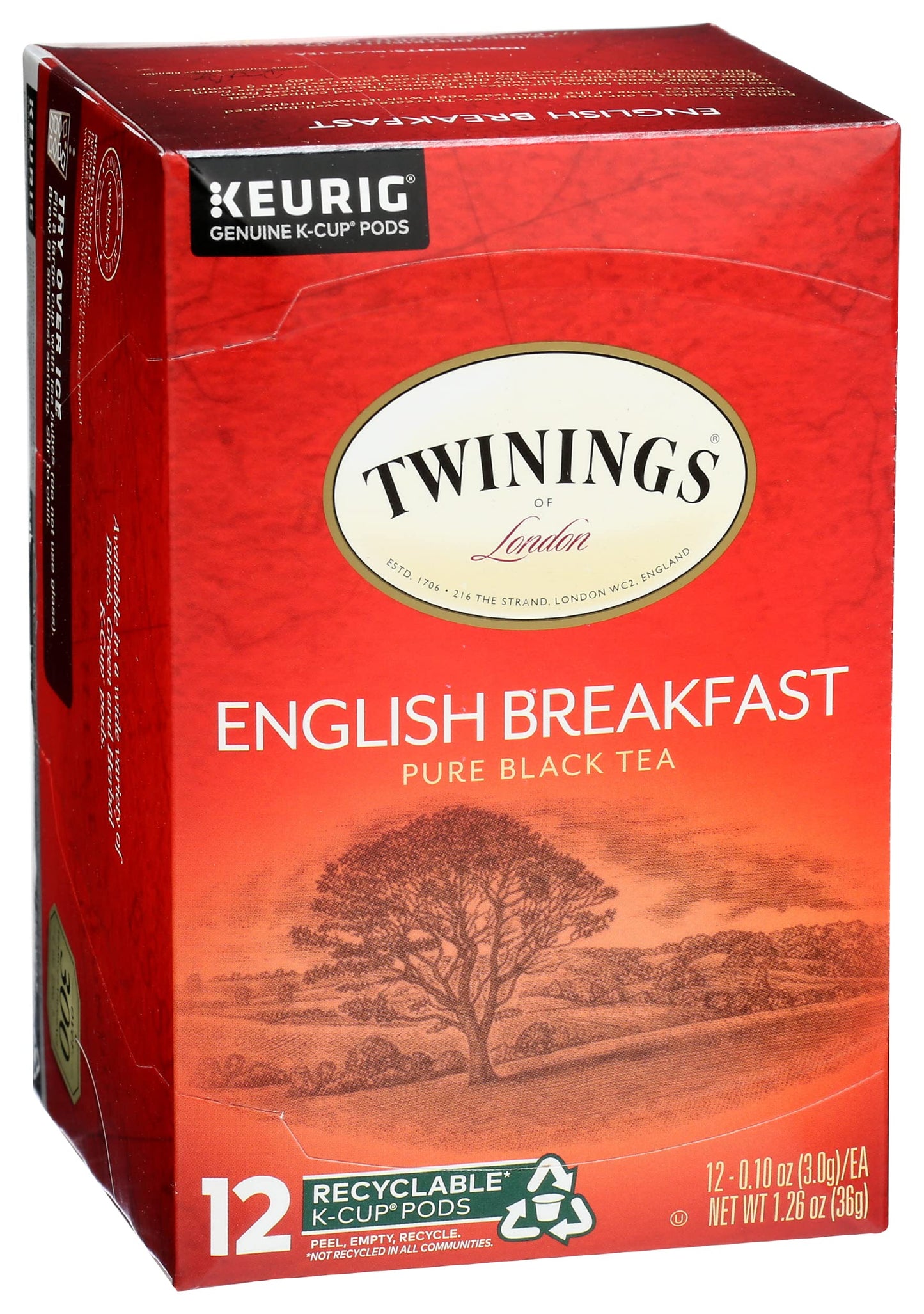 Twinings Tea English Breakfast Tea K-Cups, 12 Ct