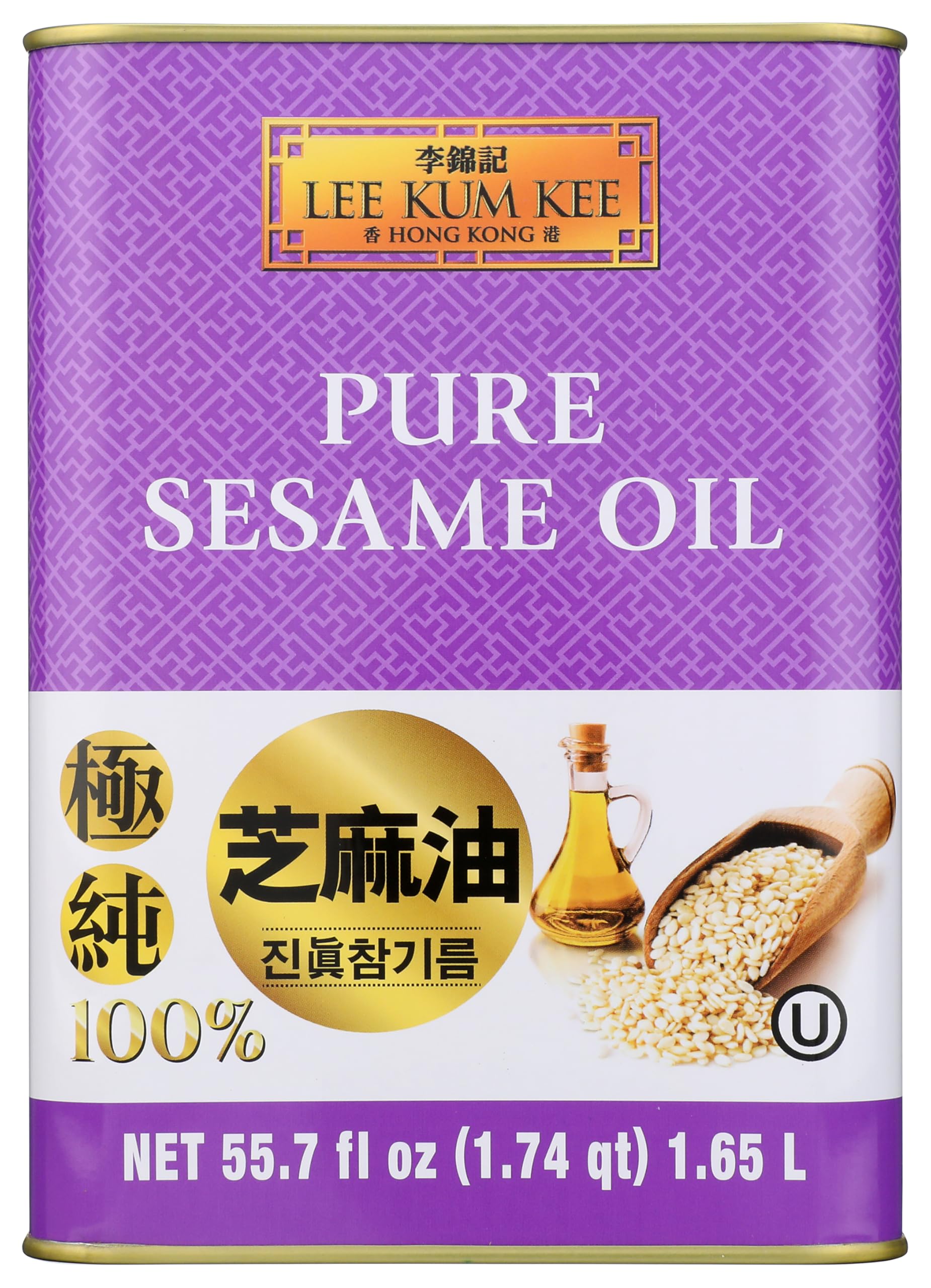 Lee Kum Kee Pure Sesame Oil - 55.7 fl oz (1.65 L) - Pack of 1