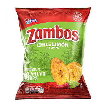 Zambos Plantain Chips Chile Limon (Pack Of 12)