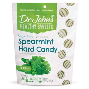 Dr. Johns Sugar Free Candy, Healthy Hard Candy With Zero Sugar, Low Calorie Snacks, Keto Friendly, Vegan, Gluten Free, Spearmint