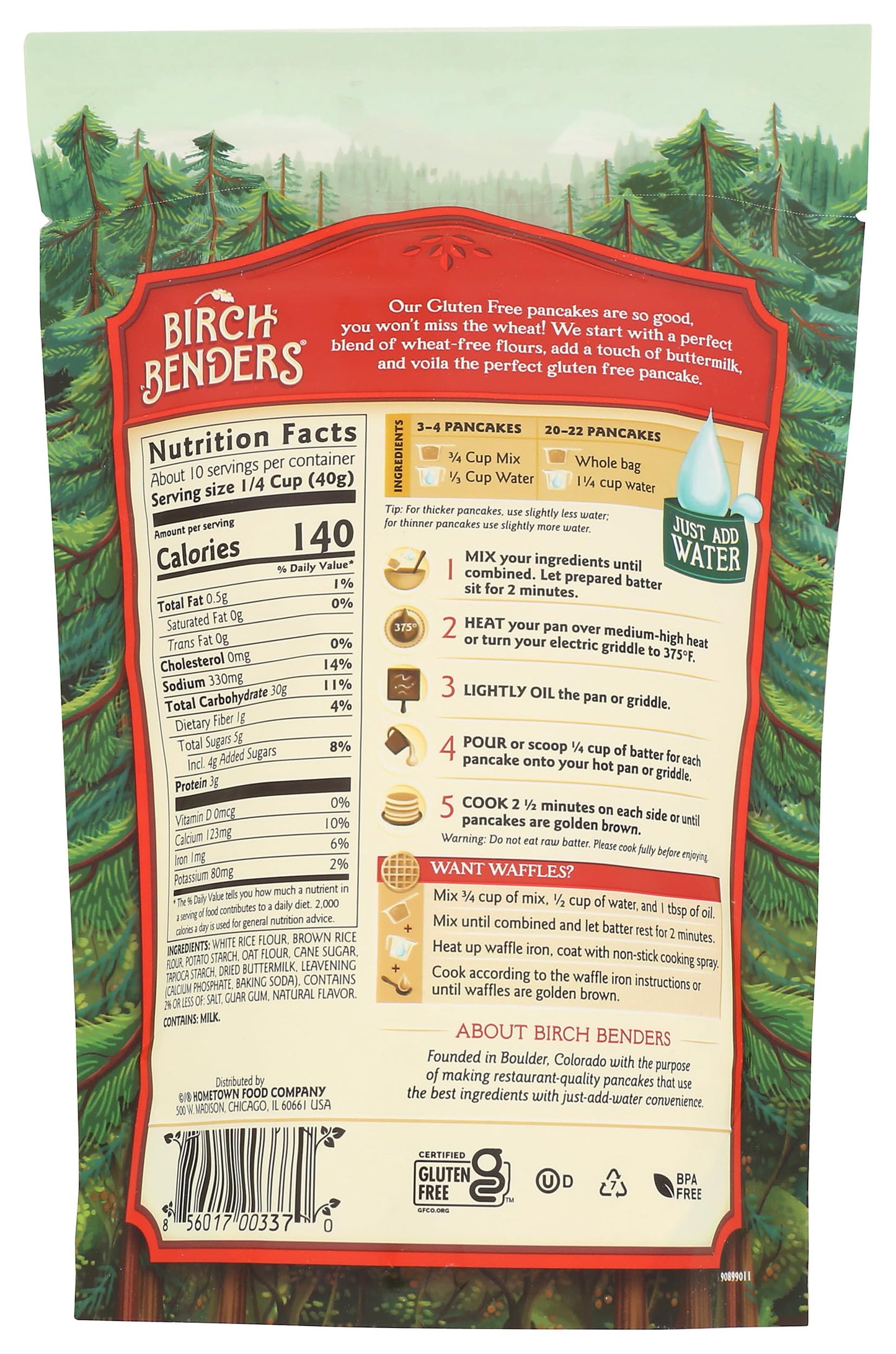 Birch Benders Gluten-Free Pancake and Waffle Mix, 14 Ounce (Pack of 1)