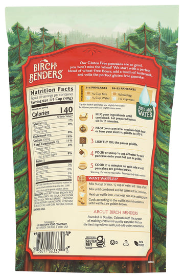 Birch Benders Gluten-Free Pancake and Waffle Mix, 14 Ounce (Pack of 1)