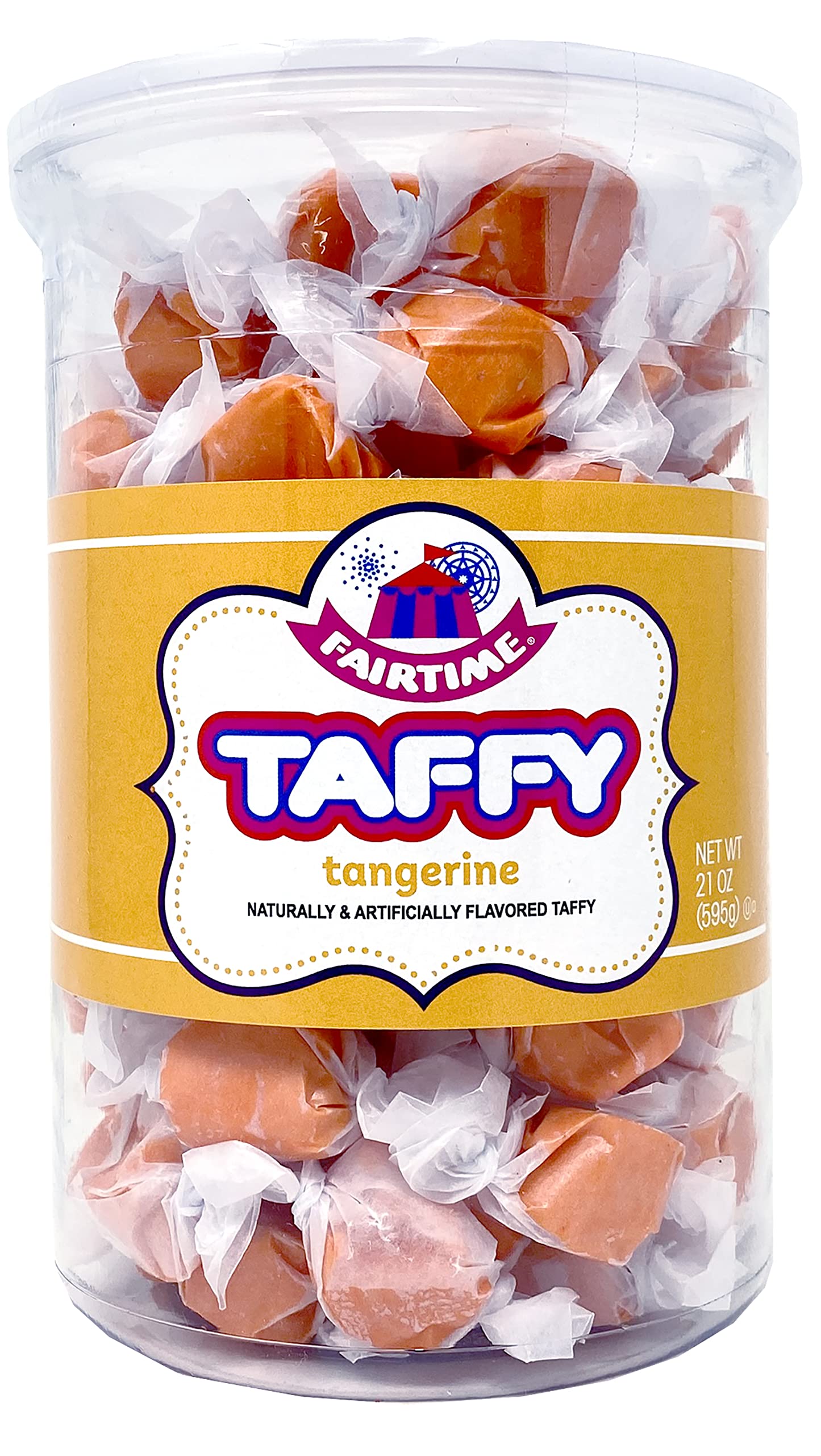 Fairtime Adams & Brooks Taffy Bulk Pink Candy For Candy Buffets, Tangerine Taffy, Tangerine Candy, Bulk Candy, Pinata Candy, Ind