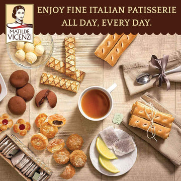 Matilde Vicenzi Sicily Cookie Tin - Italian Pastries & Bakery Cookies in Individually Wrapped Trays for Fresh Baked Taste - Snac
