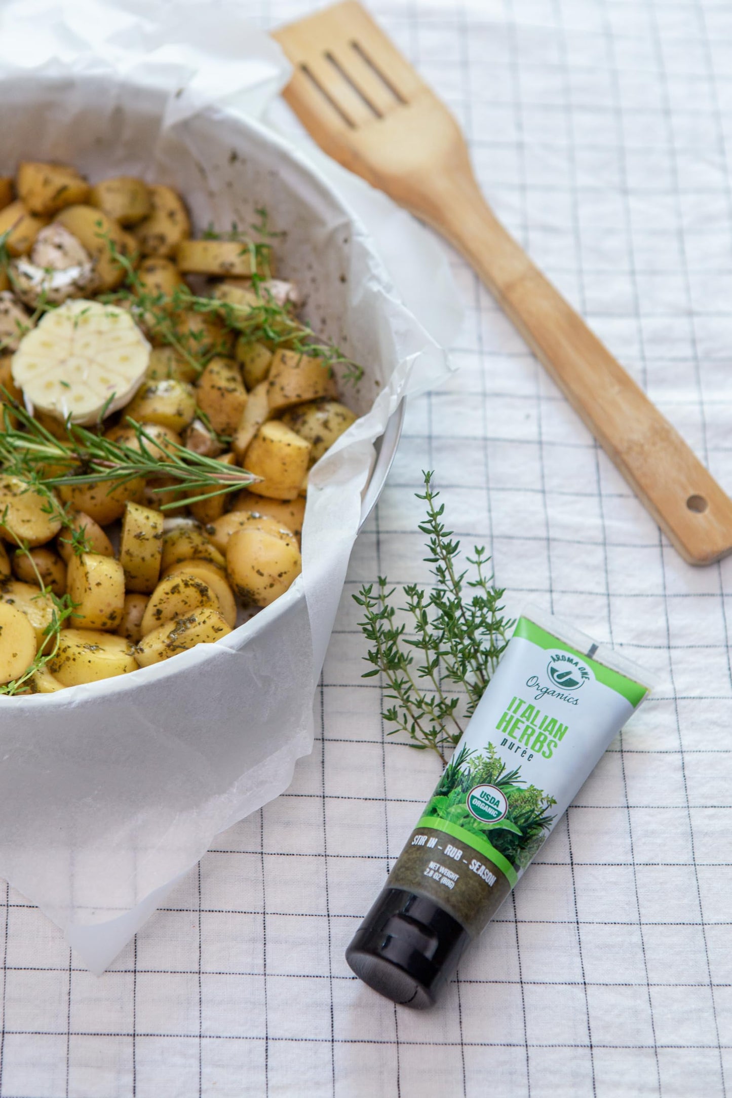 Aroma One Italian Herbs Puree Paste - Organic Herb Concentrate For Cooking, Seasoning & Sauces - Fresh Flavor Enhancer, Non-Gmo,