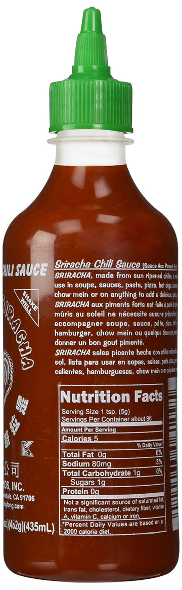 Huy Fong - Sriracha Hot Chili Sauce (Net Wt. 17 Oz.) - 3 Pack
